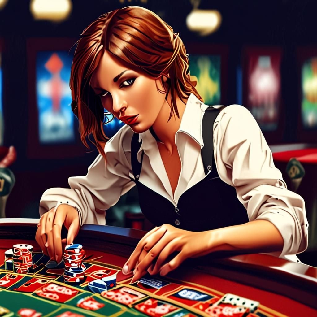 Area live casino penuh suasana elektronik dengan meja permainan dan pemain sibuk